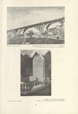 Brücke für Löbau ; Grabmal Dr. Scholz