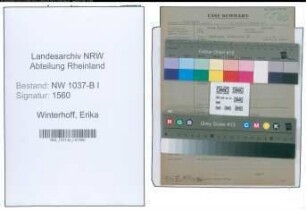Entnazifizierung Erika Winterhoff , geb. 29.11.1909 (Lehrerin)