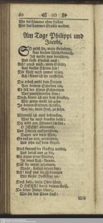 Am Tage Philippi und Jacobi
