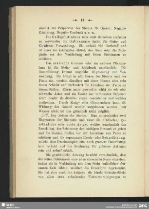 7. Das Aetzen des Steines