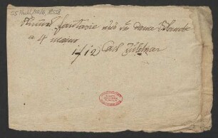 Rechnung über Franz Rummels Fantasie aus "Dame Blanche"