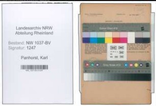 Entnazifizierung Karl Panhorst , geb. 12.08.1899 (Verwalter)