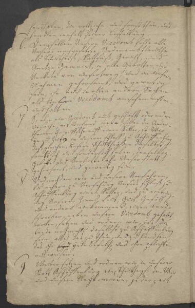 Abschrift (18. Jhd.) der von Erzbischof Albrecht von Mainz am 17. November 1526 für die Stadt Aschaffenburg erlassenen Ordnung nebst 19 zusätzlichen Eidesformeln, unter anderem für verschiedene Beamte und für Hebammen