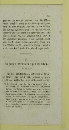 34. Josephs Eroberungsabsichten. 1780-1790