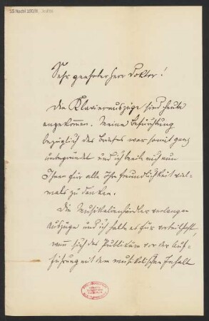 Brief an Ludwig Strecker  und B. Schott's Söhne : 28.10.1899