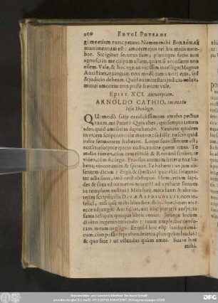 Epist. XCI. Antverpiam. Arnoldo Cathio, Societatis Iesu Theologo.