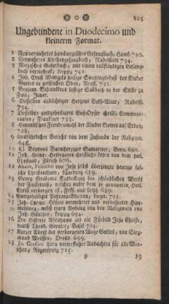 Ungebundene in Duodecimo und kleinerm Format