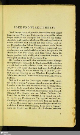 Idee Und Wirklichkeit