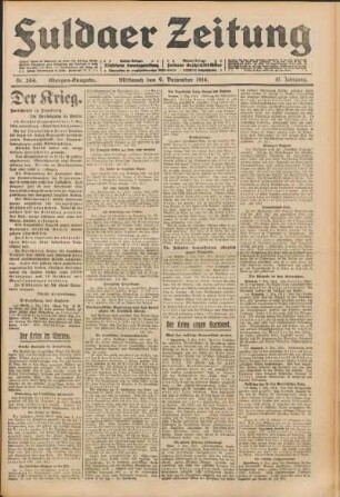 Ausgabe vom Mittwoch, den 09. Dezember 1914.