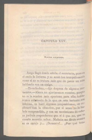 Capítulo XXV. - Nuevas sorpresas.