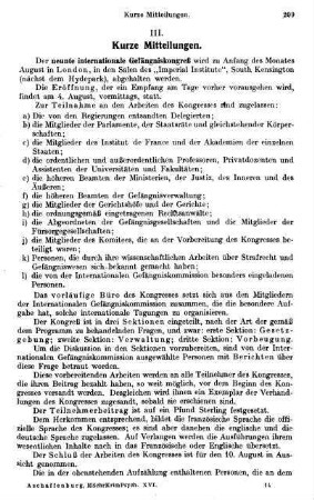 209-212, III. Kurze Mitteilungen