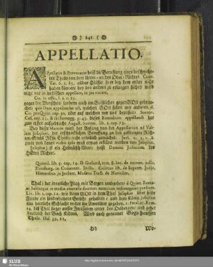 Appellatio