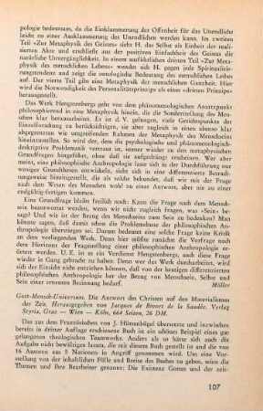 107-108 [Rezension] Gott, Mensch, Universum