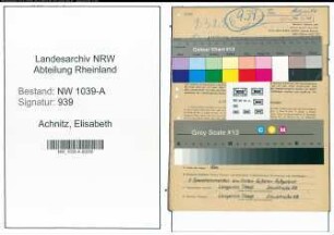 Entnazifizierung Elisabeth Achnitz , geb. 25.02.1911 (Hebamme)