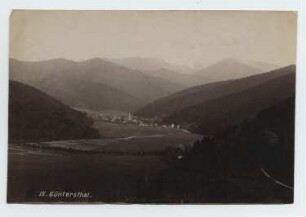 Günterstal bei Freiburg/Breisgau: Gesamtansicht mit Schwarzwald im Hintergrund