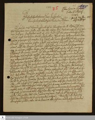 Brief von Johann Ernst Bergmann an Sebastian Andreas Fabricius über den Nachkriegszustand Ebenezers.