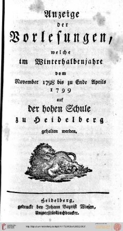 Wintersemester 1798/1799