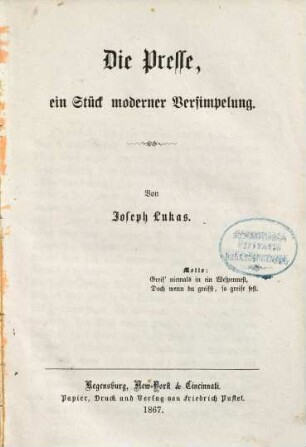 Die Presse, ein Stück moderner Versimpelung