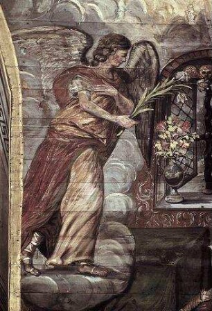 Bildfeld zwischen den Fenstern: Verkündigung an Maria