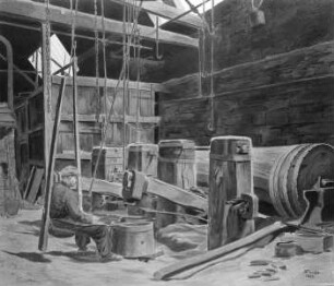 Das Innere des Schwanzhammers (Milspe, Ennepe-Ruhr-Kreis)