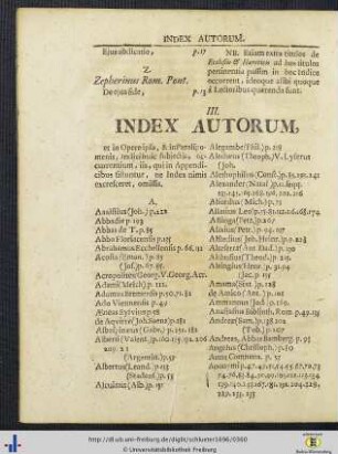 Index autorum.
