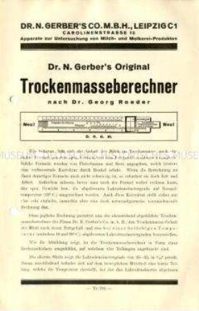 Trockenmasseberechner / Nr. 184