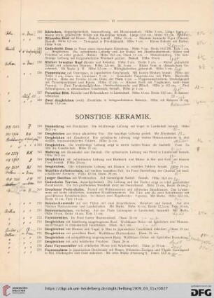 Sonstige Keramik (Nr. 259-315)