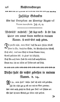 Bisher habt ihr nichts gebethen in meinem Namen. v. 24.
