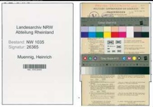 Entnazifizierung Heinrich Muennig , geb. 28.11.1903 (Bergmann)