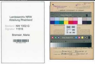 Entnazifizierung Maria Bremser, geb. 20.03.1890 (Gastwirtin)