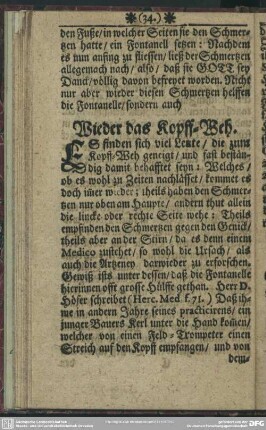 Wieder das Kopff-Weh
