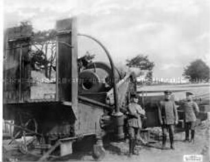 "Russisches 28 cm-Geschütz, welches von den Deutschen erobert wurde."