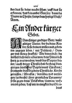 Ein Ander kürtzer Gebet.