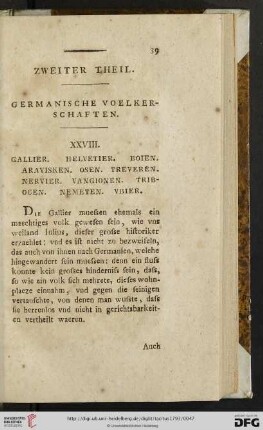 Zweiter Theil: Germanische Voelkerschaften