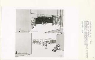Haus der Jugend, Berlin-Alt-Treptow (Diplomarbeit bei Bernhard Hermkes): Perspektivische Ansichten