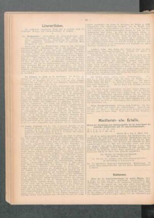 Ministerial- usw. Erlasse : Verbot der Ausstellung von Rebenzeugnissen für die Lehrerinnen der weiblichen Handarbeiten und der Hauswirtschaftskunde