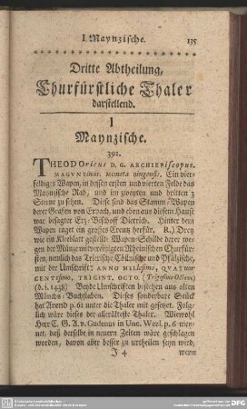 Dritte Abtheilung. Churfürstliche Thaler darstellend