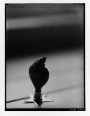 Frosch auf einem Kerzenhalter in Sternform