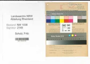 Entnazifizierung Fritz Schulz , geb. 10.04.1909 (Bahnbeamter)