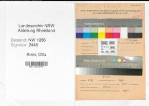 Entnazifizierung Otto Klein , geb. 24.10.1890 (Heizer)