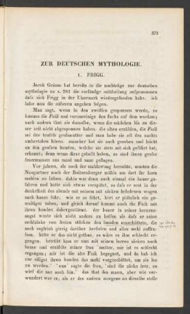 Zur Deutschen Mythologie.