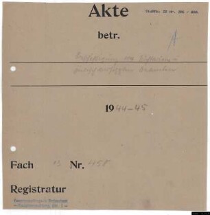 Beschäftigung von "Nichtariern und jüdisch versippten Beamten".