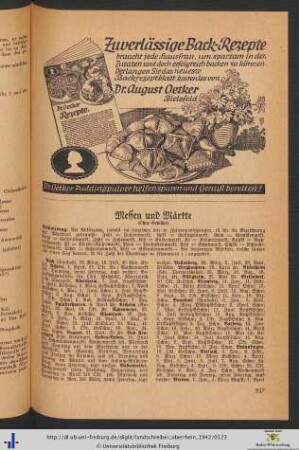 Messen und Märkte.