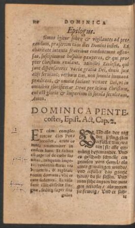 Dominica Pentecostes ...