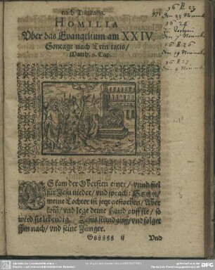 Homilia Uber das Evangelium am XXIV. Sontage nach Trinitatis, Matth. 9. Cap.