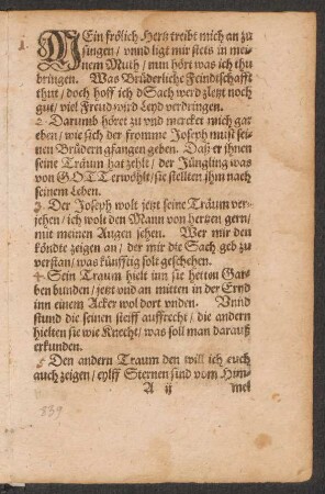 MEin frölich Hertz treibt mich an zu || singen/ vnnd ligt mir stets in mei=||nem Muth/