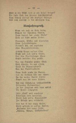 Neujahrsgruß