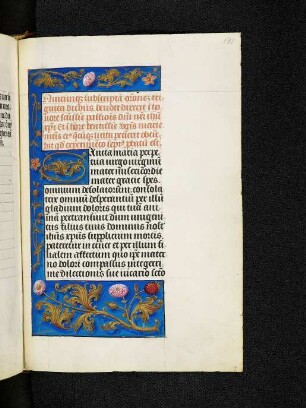 Bordürenseite mit Streumusterbordüre und Initiale S