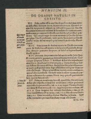 Membrum II. De Duabus Naturis In Christo.
