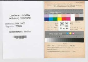 Entnazifizierung Walter Diepenbrock, geb. 09.09.1908 (Mechaniker)